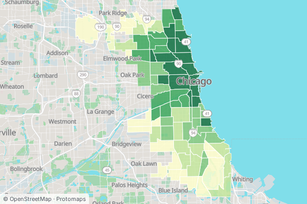Which neighborhoods can reach a Divvy station — and where are the docks?