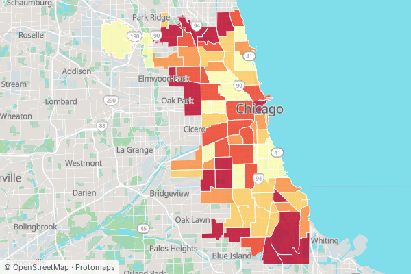 Which natural hazards threaten each community area most?