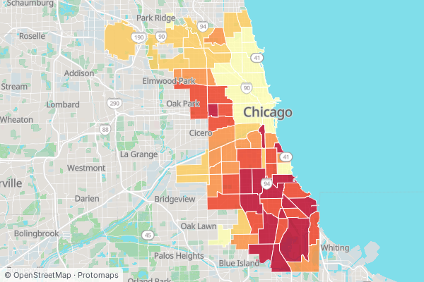 Where are chronic conditions concentrated across the city?