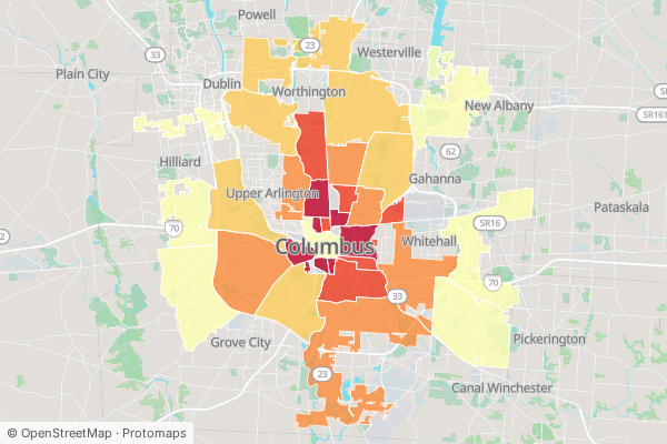 Where is the oldest housing — and the pre-1978 lead-paint risk?