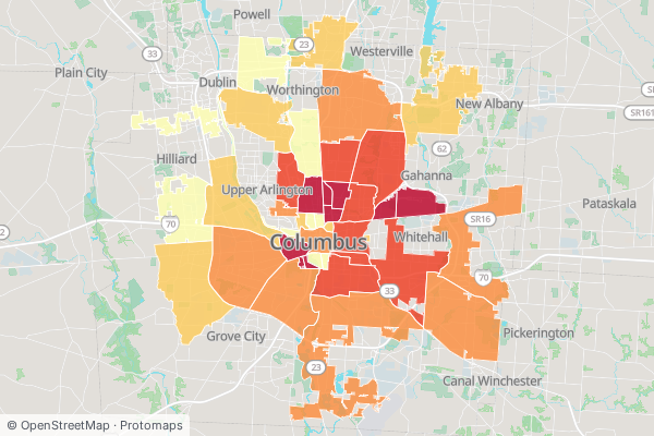Could the typical household here afford the going rent?